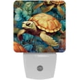 thumbnail image 1 of Sea turtle LED Square Night Lights - Energy Efficient and Contemporary Design - for Bedrooms and Hallways - Includes Sensor with Auto on/Off - Easy Installation, 1 of 6