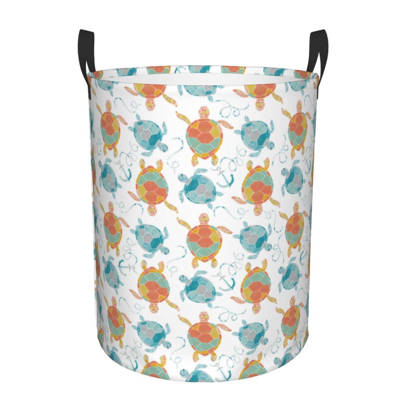 Babyhug Collapsible Laundry Bag With Lid Turtle Shaped - Blue