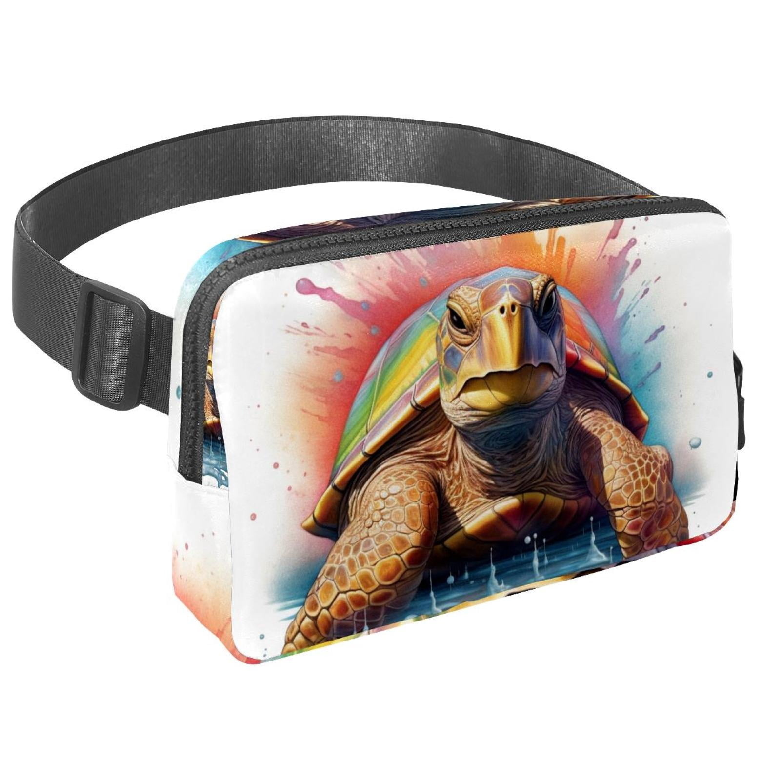 Sea turtle Running Belt Money Belt Waist Bag Cross Body Bag Lightweight Adjustable Extension Strap Unisex Black Kindly Waterproof SportsOutdoor Hiking Cycling Travel Gym Workout Running Belt Bag²