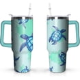 thumbnail image 1 of Sea turtle Tumbler with Handl, Stainless Steel Vacuum Insulated Travel Coffee Mug 40 oz, Inspirational Birthday Christmas Gifts for Sea turtle Lover Friends, 1 of 6