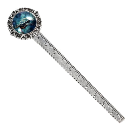 Sea turtle Vintage Silver Lace-Edged Bookmark: a Delightful Gift for Book Lovers and Readers