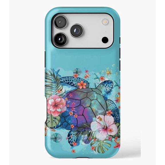 Sea turtle watercolor tattoo M2597, Protective Case for iPhone 17 16 15 14 13 12 11 Pro Max – Modern Unisex Style