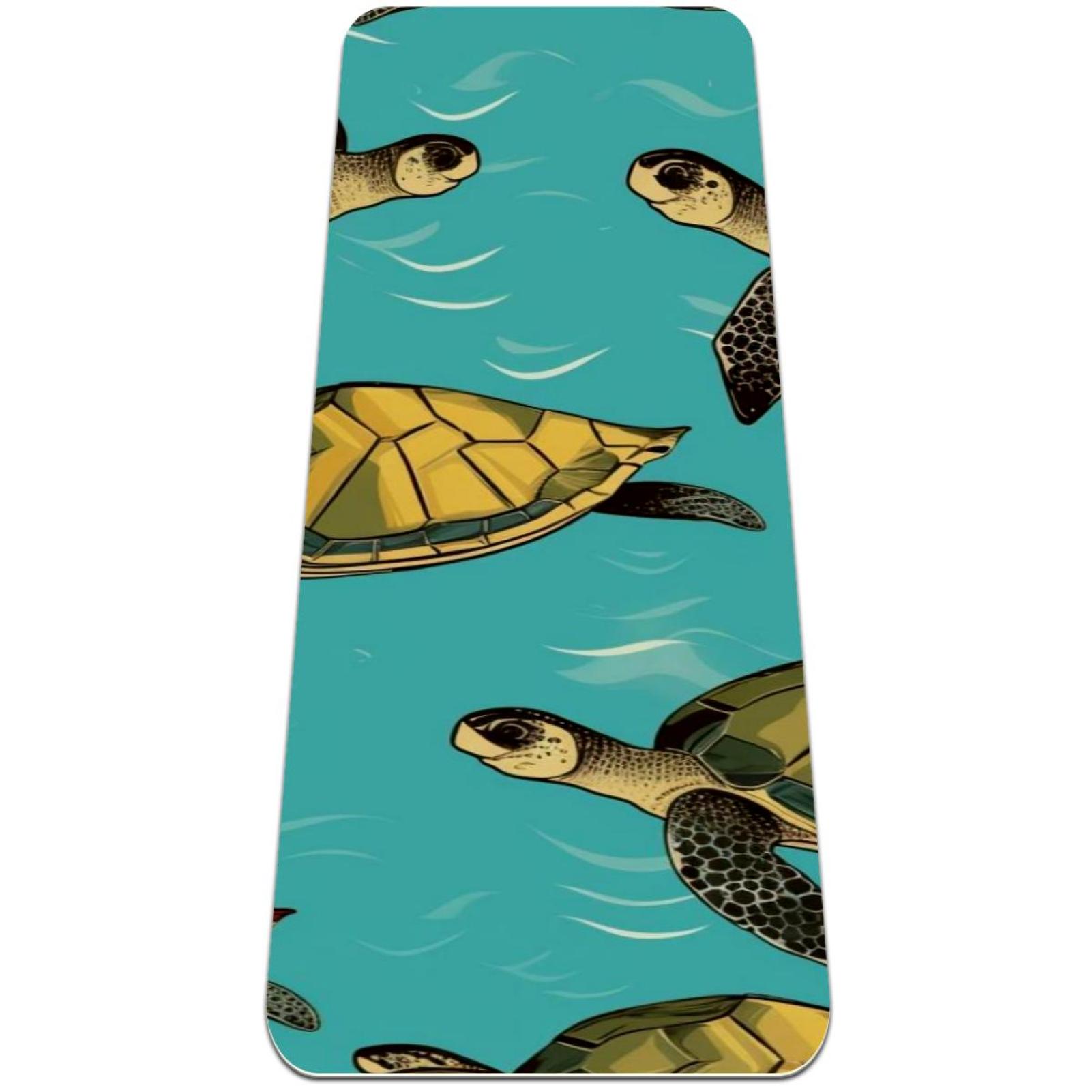 Sea turtles Premium TPE Exercise Mats for Yoga and Pilates Mat for