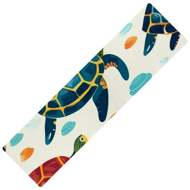 Sea turtles Rubber Mats Runner Rugs Kitchen Rugs Rectangular 15.7" x