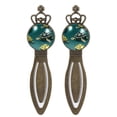 thumbnail image 1 of Sea turtles Unique Vintage Copper Crown-Shaped Bookmarks - Set of 2, Stainless Steel Reading Accessories for Book Lovers and Readers, 1 of 1