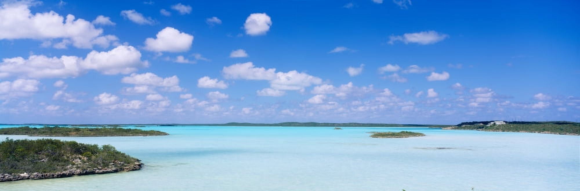 Sea viewed from the beach Chalk Sound National Park Providenciales Turks And Caicos Islands Canvas Art - Panoramic Images (27 x 9)