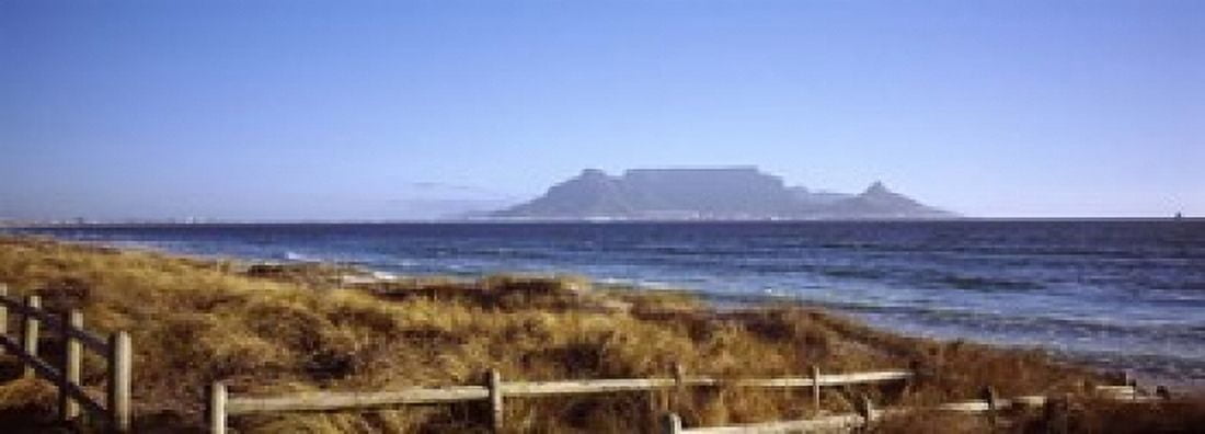 Sea with Table Mountain in the background Bloubergstrand Cape Town Western Cape Province South Africa Canvas Art - Panoramic Images (18 x 7)