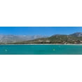 thumbnail image 1 of Sea with mountain range in the background, Gulf of Calvi, Balagne, Corsica, France Poster Print (26 x 9), 1 of 1