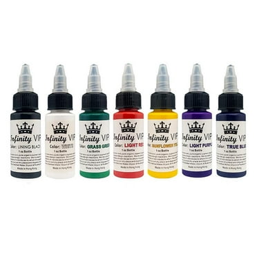 SeaAZqurtles 30ml Tattoo Ink Pigment Bottle Permanent Makeup Salon 7 Tool Colours △_ >д аγ Y9F2