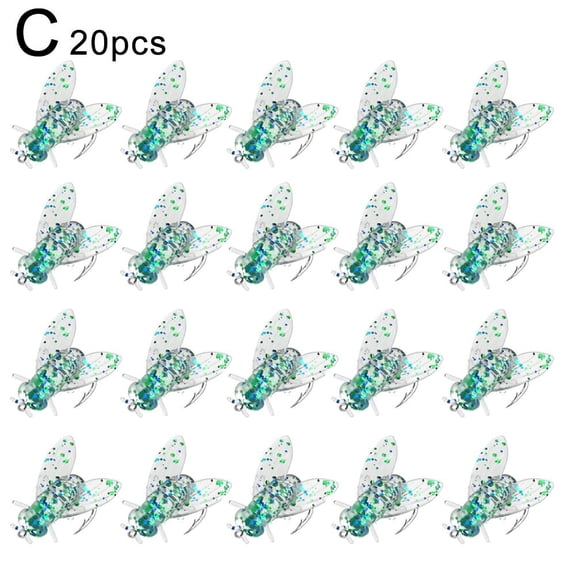 SeaAZqurtles Soft Rubber Fly Fishing Lures Kit with Barbed Hooks for Bass Trout and Salmon. L1C5