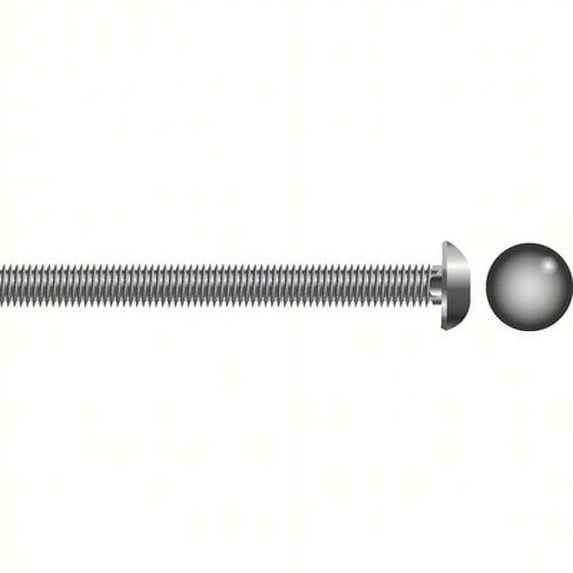 SeaChoice 00119; 1/4-20 X3 1/2 Carriage Bolt Stainless Steel 10/ Bag