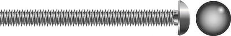 SeaChoice 00148; 3/8-16X6 Carriage Bolt Stainless Steel 5/ Bag ...