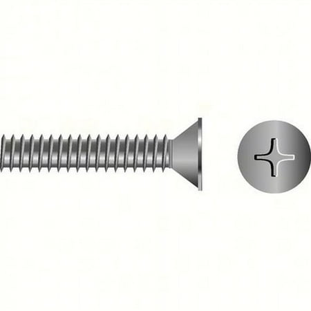 SeaChoice 00227; 8-32X5/8 Phillips Head Flat Machine Screw Stainless Steel 100/ Bag