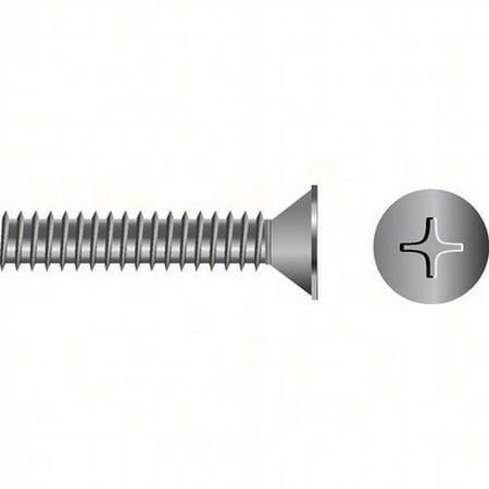 SeaChoice 00234; 8-32X2 Phillips Head Flat Machine Screw Stainless Steel 50/ Bag