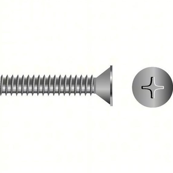 SeaChoice 00237; 8-32X3 Phillips Head Flat Machine Screw Stainless Steel 50/ Bag