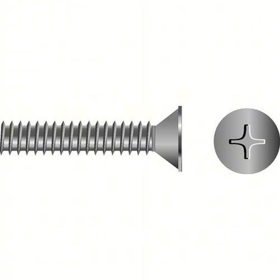 SeaChoice 00239; 10-24X1/2 Phillips Head Flat Machine Screw Stainless Steel 100/ B