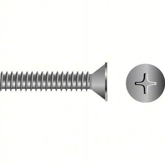 SeaChoice 00267; 10-32X2 Phillips Head Flat Machine Screw Stainless Steel 50/ Bag