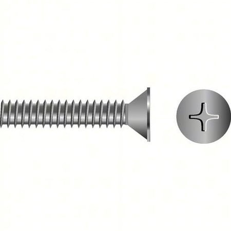 SeaChoice 00303; 5/16-18X3/4 Phillips Head Flat Machine Screw Stainless Steel 25/