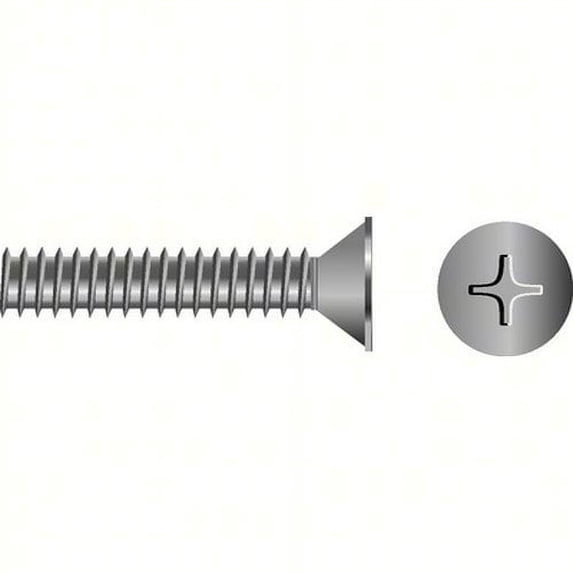 SeaChoice 00303; 5/16-18X3/4 Phillips Head Flat Machine Screw Stainless Steel 25/