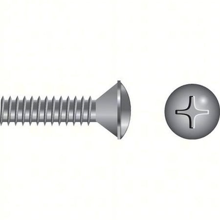 SeaChoice 00336; 6-32X1/2 Phillips Head Oval Machine Screw Stainless Steel 100/ Bag