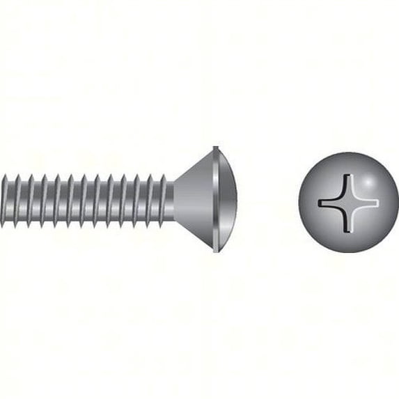 SeaChoice 00356; 10-24X1/2 Phillips Head Oval Machine Screw Stainless Steel 100/ B