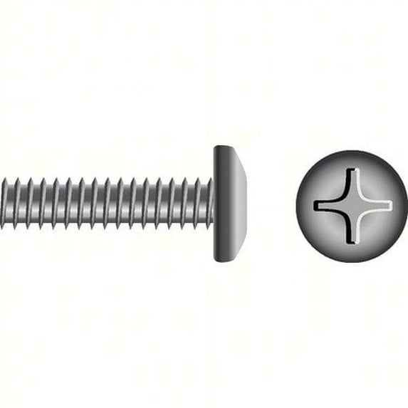 SeaChoice 00446; 6-32X2 Phillips Head Pan Machine Screw Stainless Steel 50/ Bag
