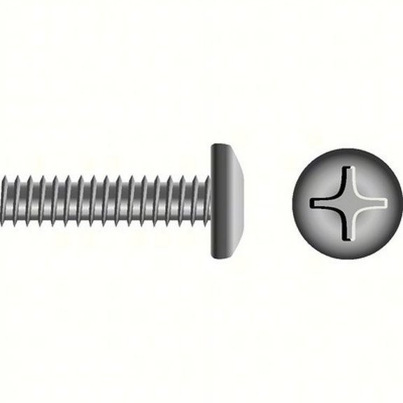 SeaChoice 00461; 10-24X1/4 Phillips Head Pan Machine Screw Stainless Steel 100/ B