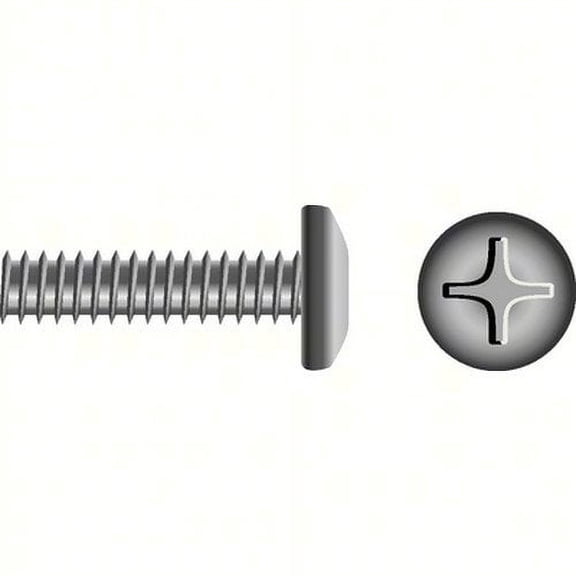 SeaChoice 00464; 10-24X1/2 Phillips Head Pan Machine Screw Stainless Steel 100/ B