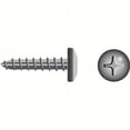 thumbnail image 1 of SeaChoice  00857; #6X1 Phillips Head Pan Sheet Metal Screw Stainless Steel 100/ Bag, 1 of 1