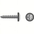 thumbnail image 1 of SeaChoice  00897; #12X3/4 Phillips Head Pan Sheet Metal Screw Stainless Steel 100/ Bag, 1 of 1