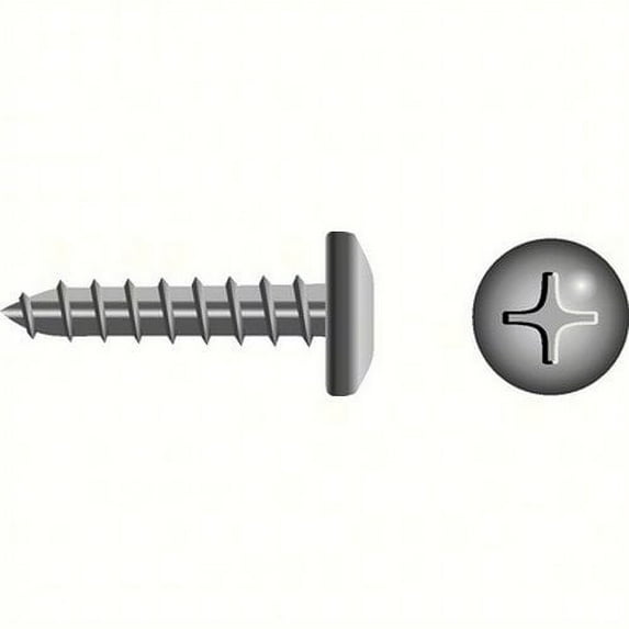 SeaChoice 00899; #12X 1-1/4 Phillips Head Pan Sheet Metal Screw Stainless Steel 50/ Bag