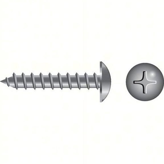 SeaChoice 00931; #8 X 1-1/2 Phillips Head Trus Sheet Metal Screw Stainless Steel 100/ B