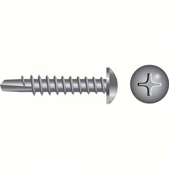 SeaChoice 00941; #8 X3/4 Phillips Head Pan 410 Stainless Steel 100/ Bag