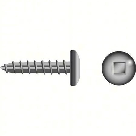 SeaChoice 01193; #10X 1-1/2 Square Pan Sheet Metal Screw Stainless Steel 100/ B