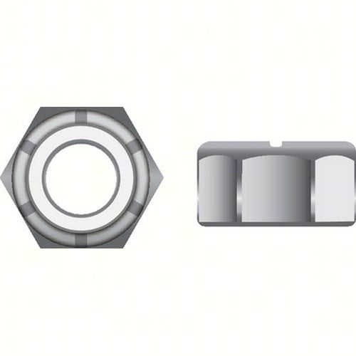 SeaChoice 01223; M4-.7 Nylon Insert Locknut Stainless Steel 100/ Bag