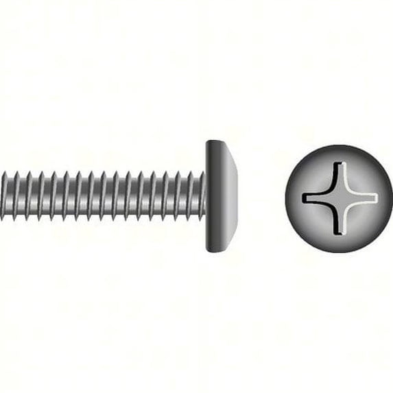 SeaChoice 01351; M4-.7X25 Phillips Head Pan Machine Screw Stainless Steel 50/ Bag