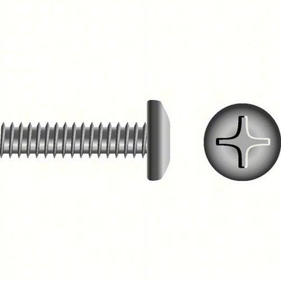 SeaChoice 01353; M4-.7X30 Phillips Head Pan Machine Screw Stainless Steel 50/ Bag