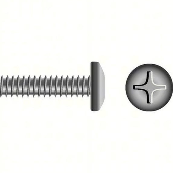 SeaChoice 01354; M4-.7X40 Phillips Head Pan Machine Screw Stainless Steel 50/ Bag