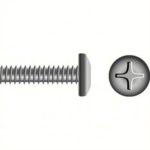 SeaChoice 01368; M6-1X40 Phillips Head Pan Machine Screw Stainless Steel 25/ Bag