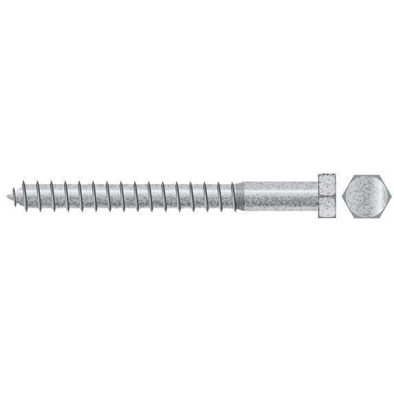 SeaChoice 01517; 3/8X 1-1/2 Lag Screw Stl Hdg 50/ B