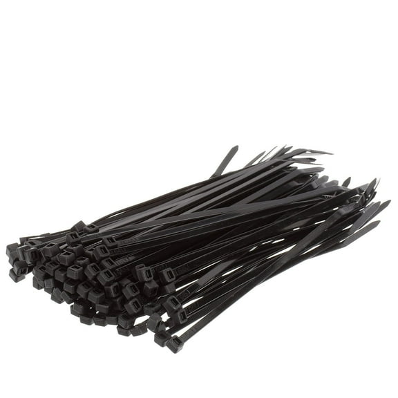 Seachoice Cable Ties, 8 In. Long, 50 Lbs. Max Load, UV Black, Pack of 100