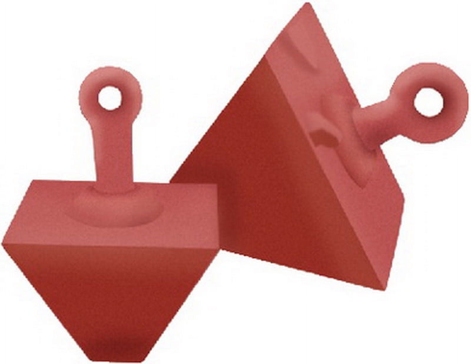 Red Cast Iron 50 lb Pyramid Boat Anchor