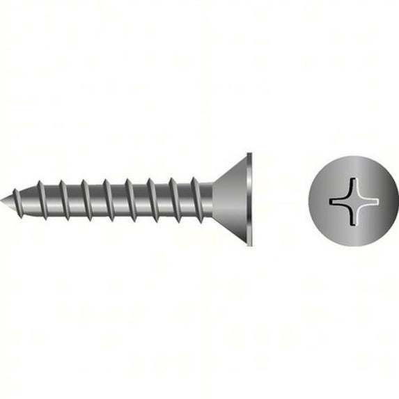 SeaChoice 59523; #8 X 3/4 Phillips Head Flat Tapping Screw 10/ Bag Made by SeaChoice