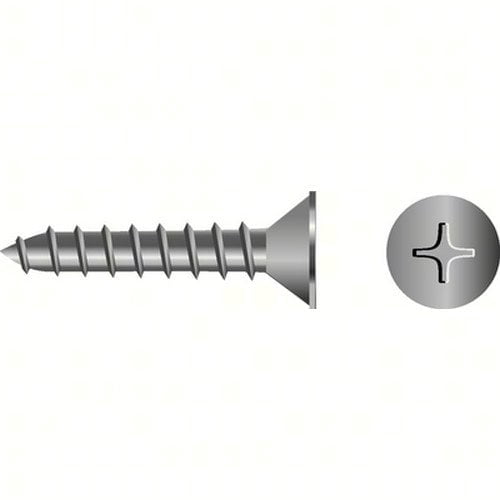 SeaChoice 59528; #8 X 2 Phillips Head Flat Tapping Screw 4/ Bag Made by SeaChoice
