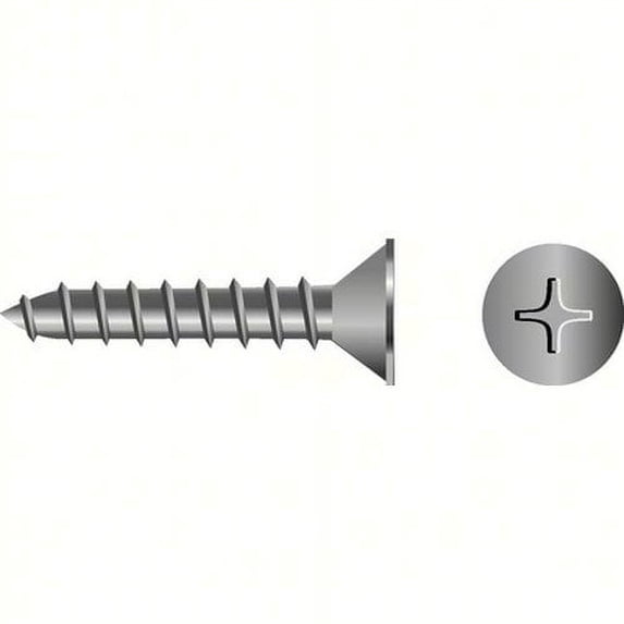SeaChoice 59533; #10 X 1-1/4 Phillips Head Flat Tapping Screw 6/ Bag Made by SeaChoice