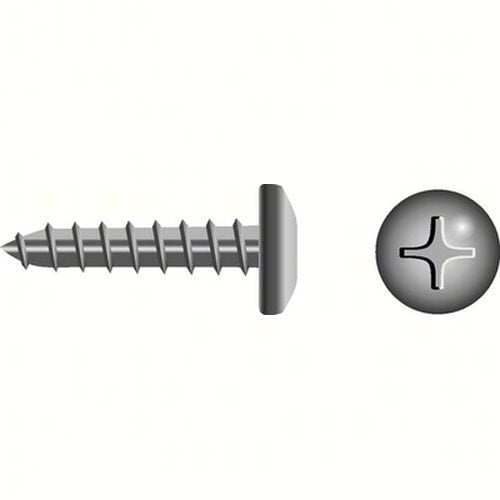 SeaChoice 59586; #14 X 1 Phillips Head Pan Tapping Screw 4/ Bag