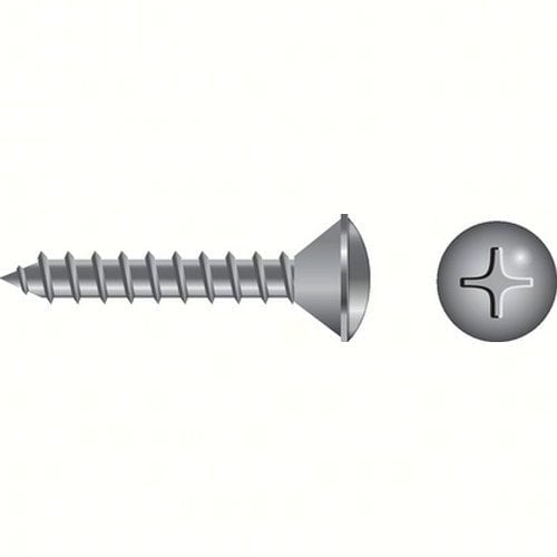 SeaChoice 59596; #6 X 3/4 Phillips Head Oval Tapping Screw 10/ Bag