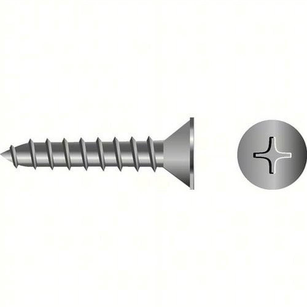 SeaChoice 59954; #8 X 3/4 Phillips Head Flat Tapping Screw 100-Pack ...