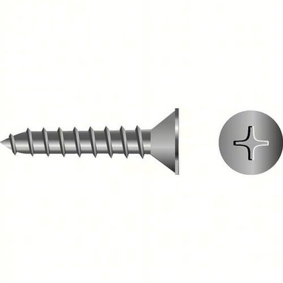 SeaChoice 59963; #10 X 1-1/4 Phillips Head Flat Tapping Screw 50-Pack