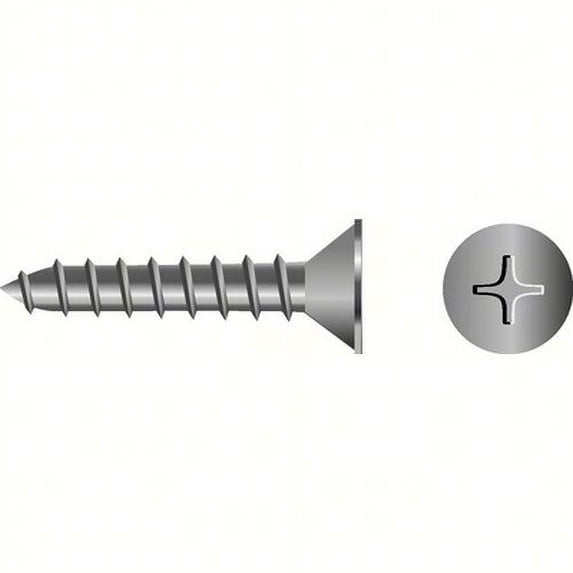 SeaChoice 59964; #10 X 1-1/2 Phillips Head Flat Tapping Screw 50-Pack